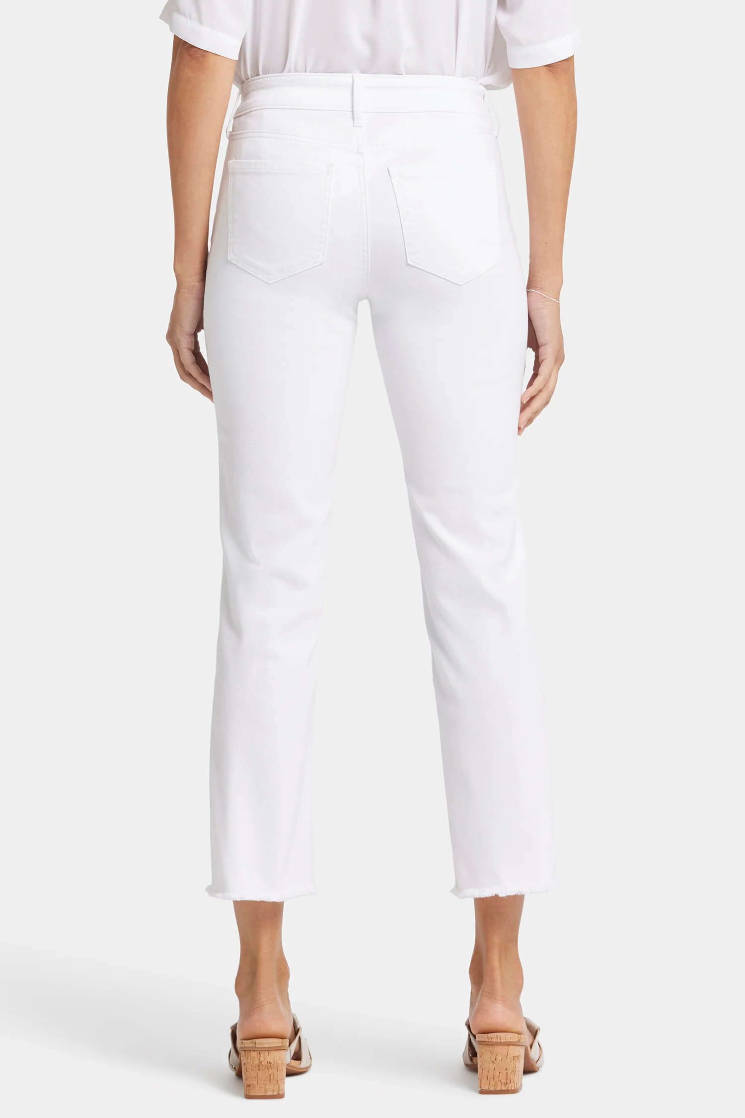 Marilyn Straight Ankle Jeans In Petite - Optic White