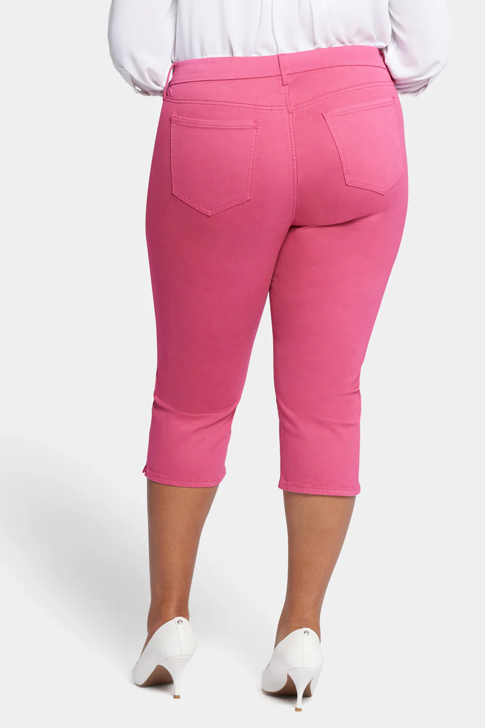 Waist-Matchâ¢ Slim Straight Crop Jeans In Plus Size - Raspberry Pink