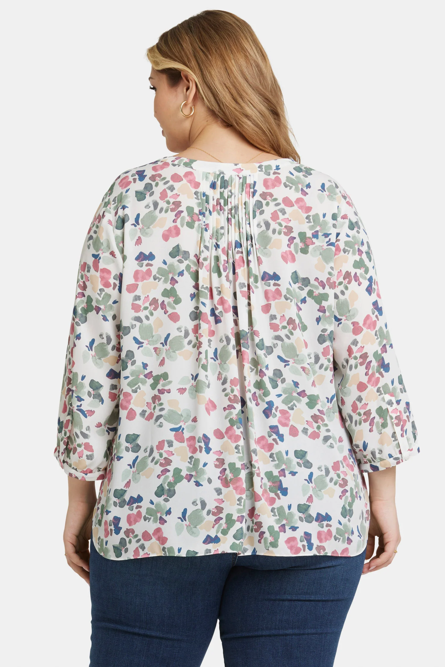 Pintuck Blouse In Plus Size - Illiana