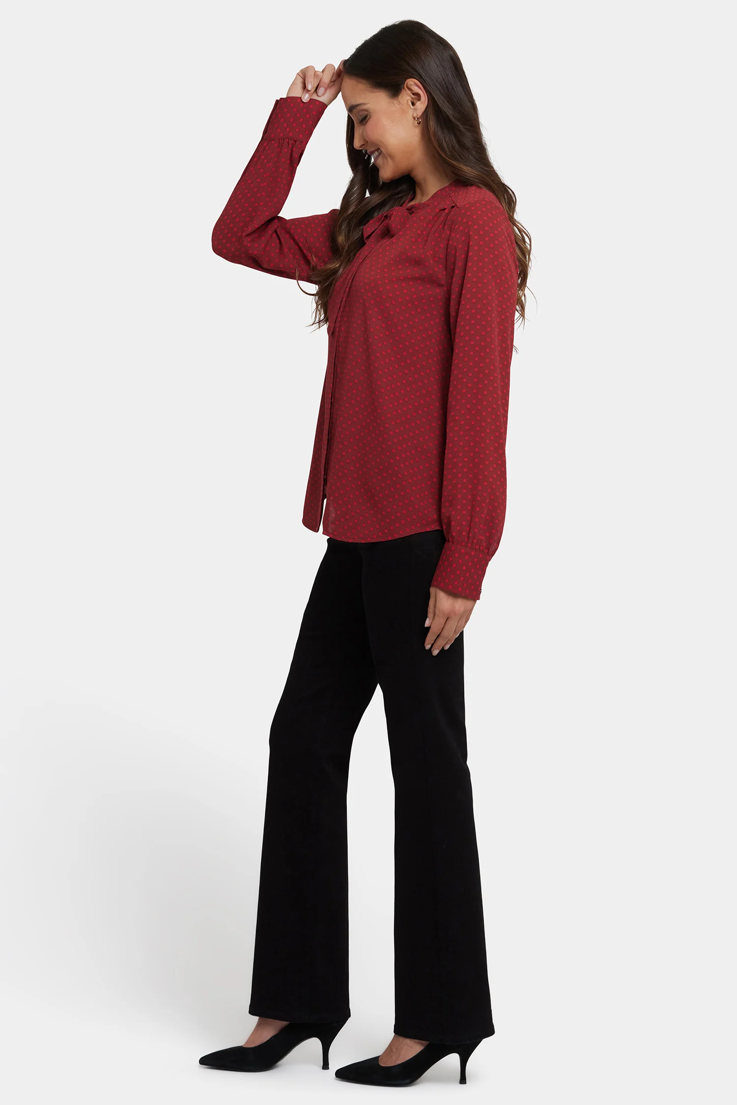 1185-tie-neck-blouse-claret-dots-1.webp