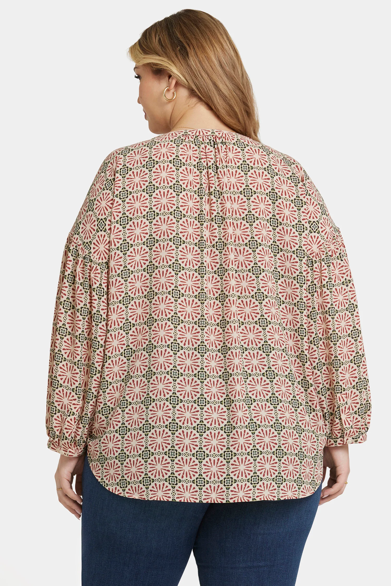 Paulina Peasant Blouse In Plus Size - Georgios Geo