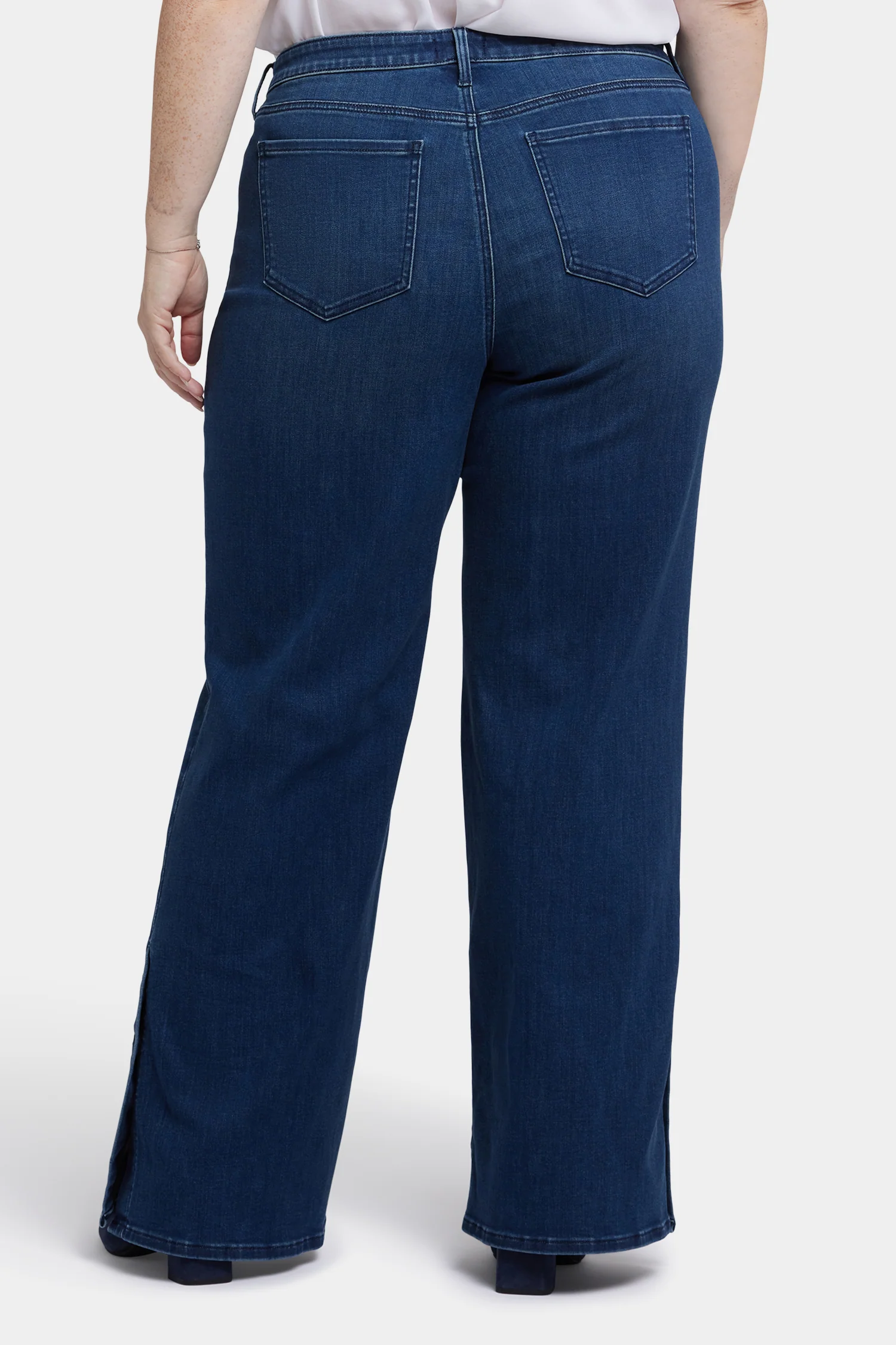 Teresa Wide Leg Jeans In Plus Size - Ibiza Blues