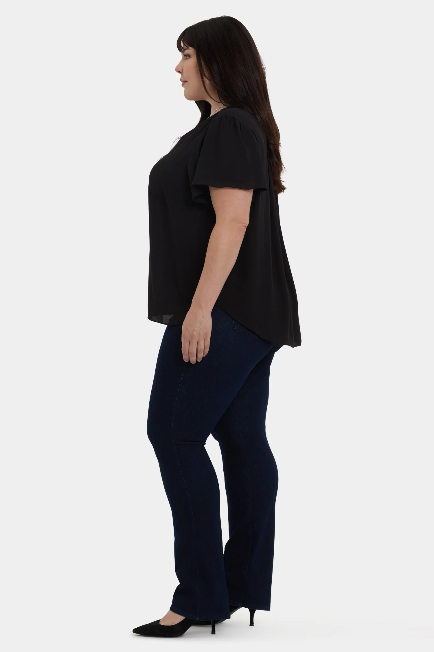 13151-pleated-flutter-sleeved-blouse-in-plus-size-black-1.webp