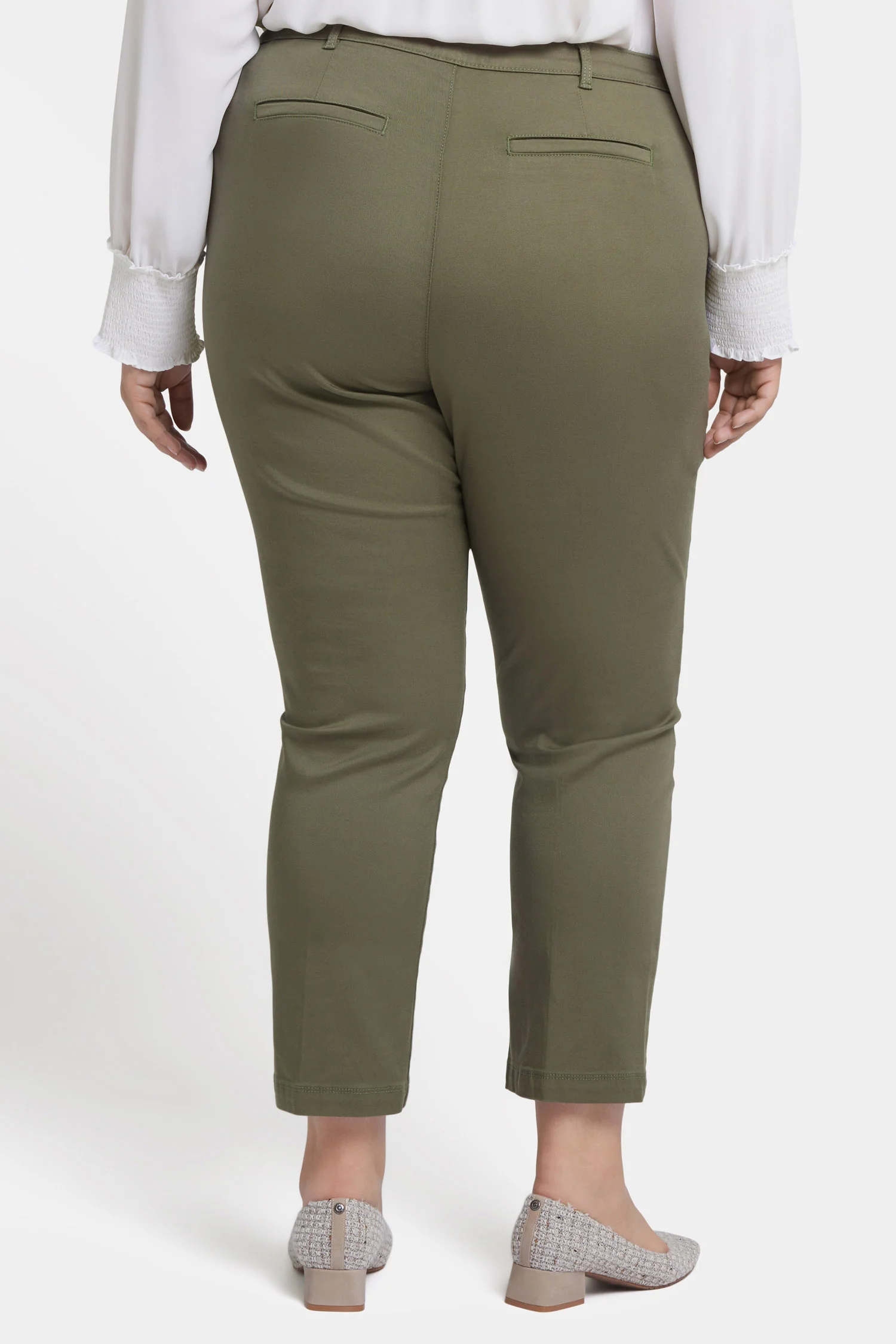 Sadie Slim Pants In Plus Size - Avocado