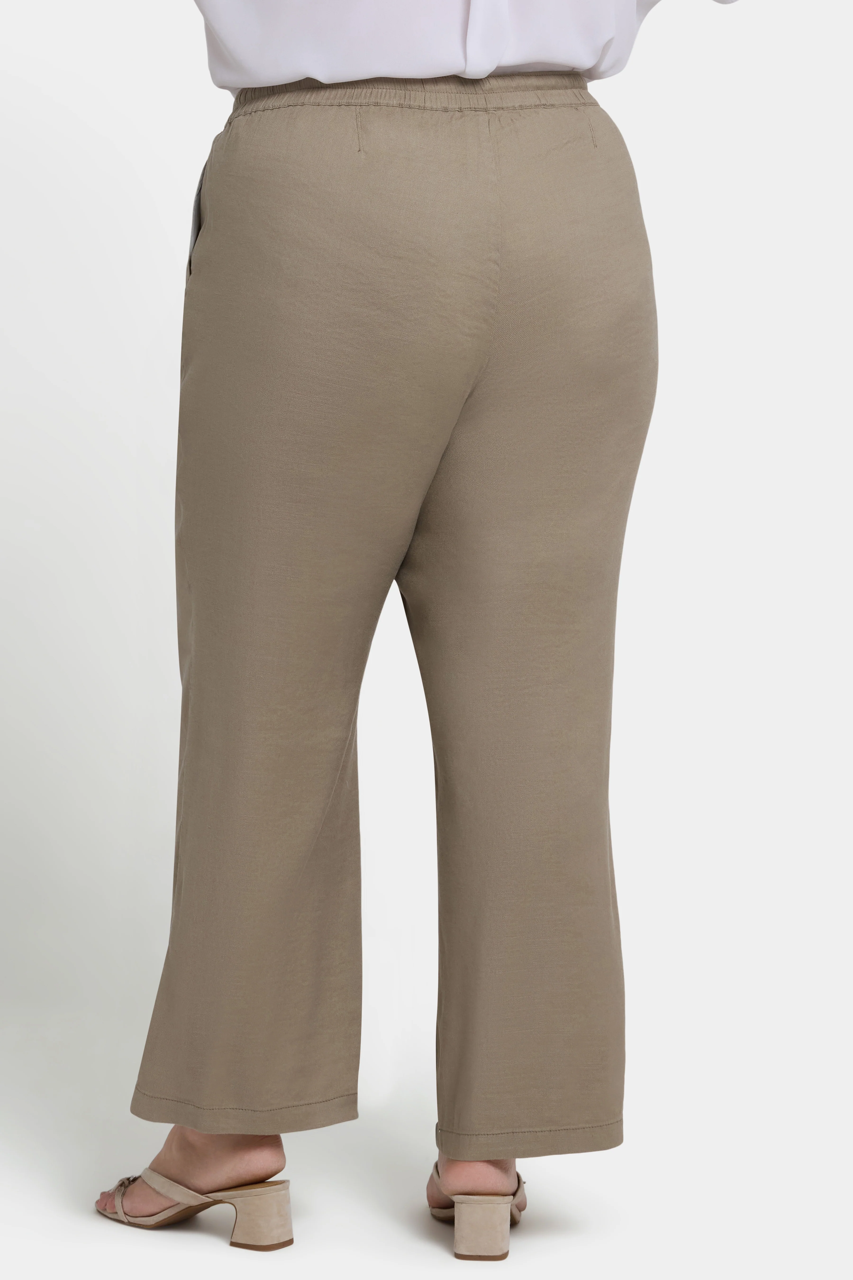 Relaxed Drawstring Pull-On Pants In Plus Size - Saddlewood