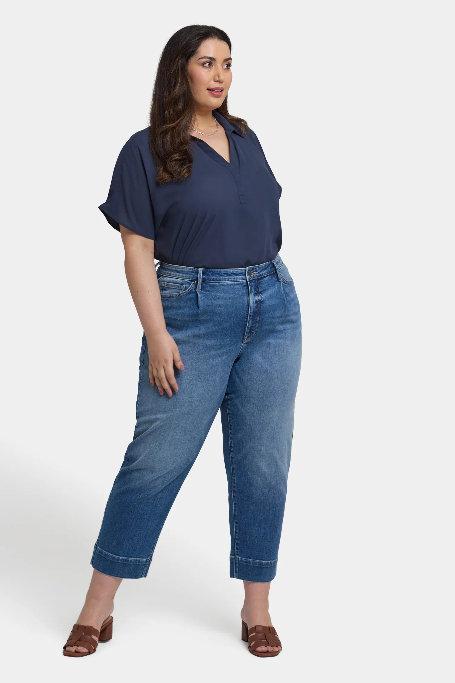 Balloon Ankle Jeans In Plus Size - Picasso Lake