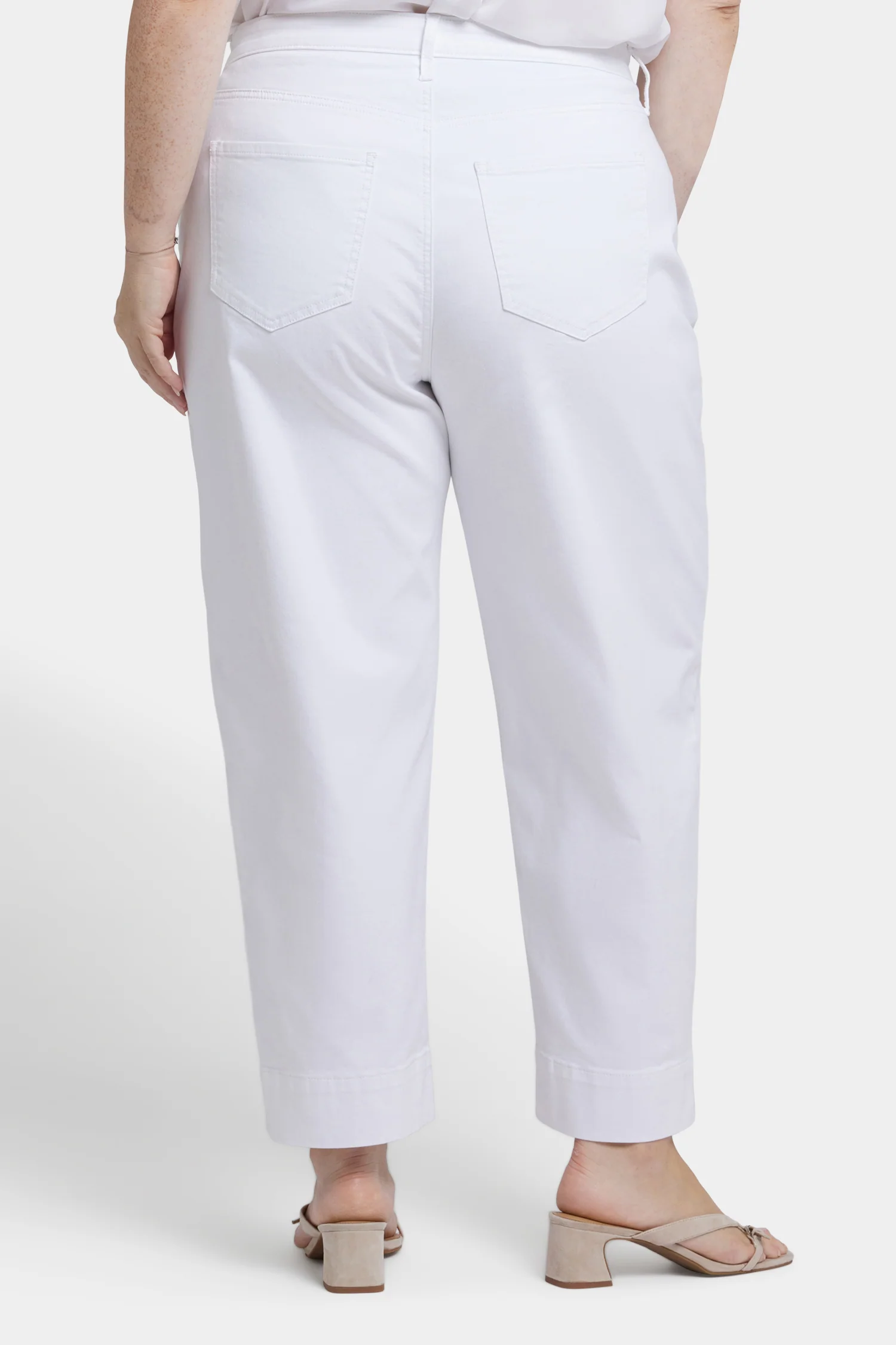 Balloon Ankle Jeans In Plus Size - Optic White