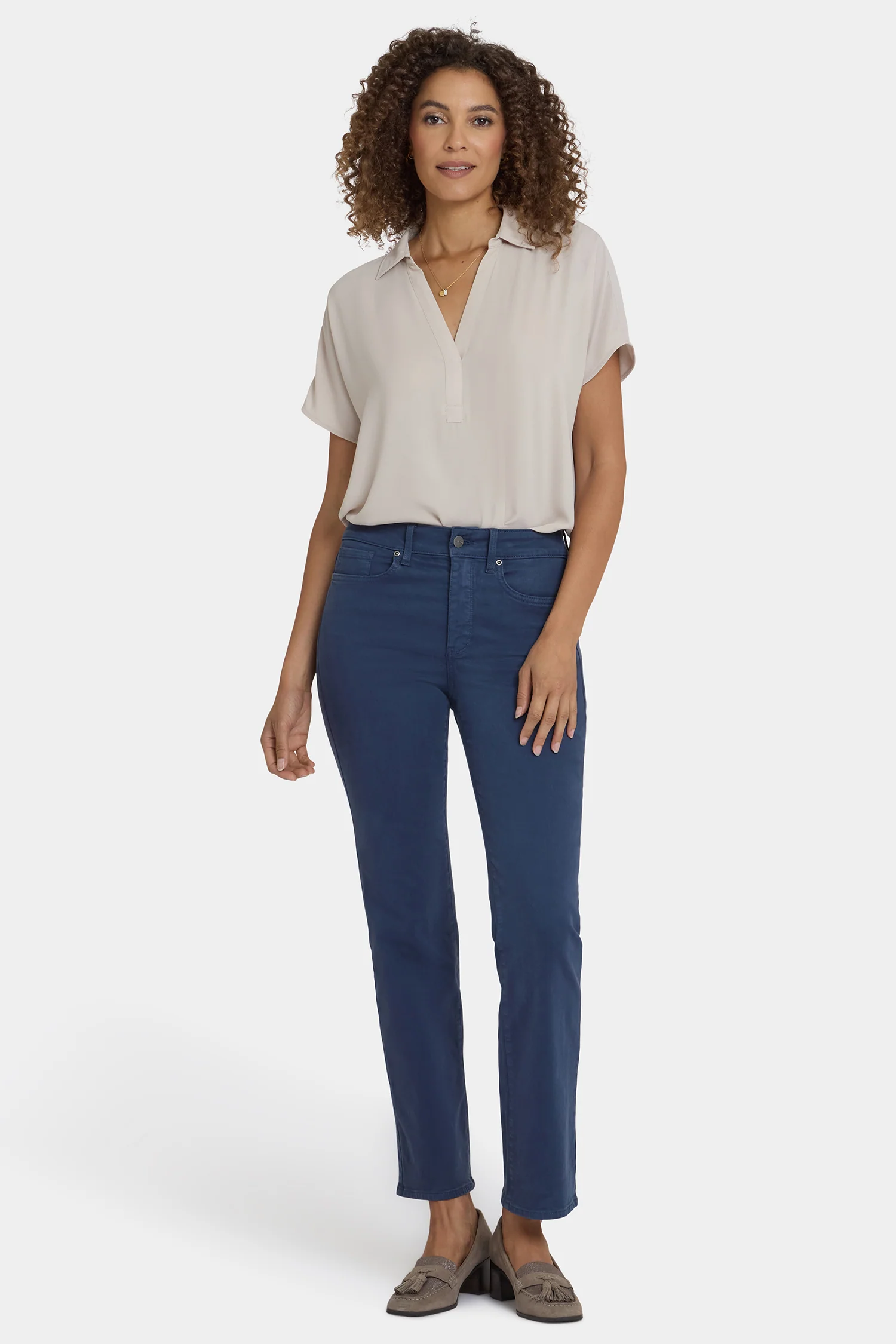 Marilyn Straight Jeans In Petite - Vintage Navy