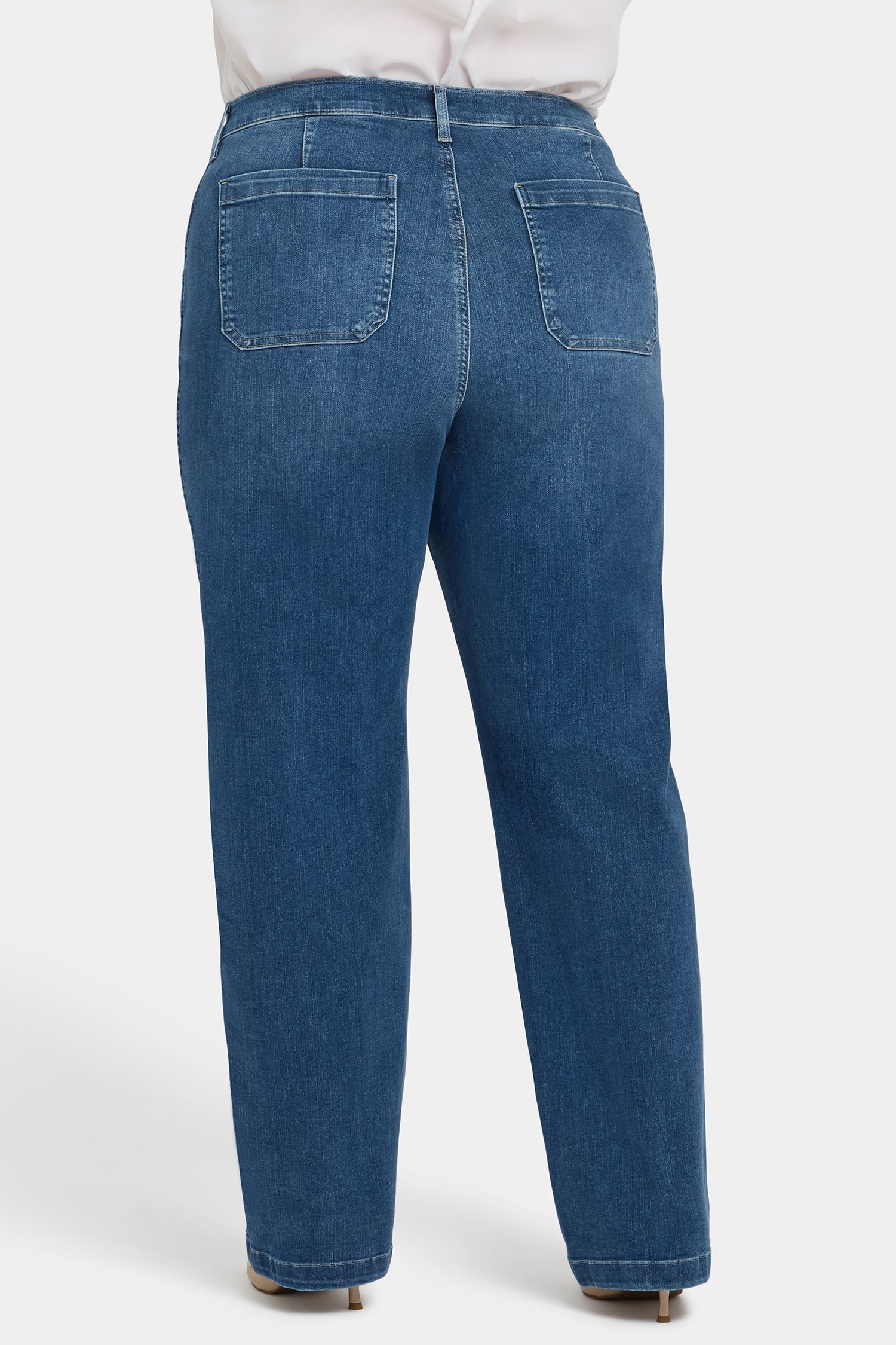 Brooke Loose Straight Jeans In Plus Size - Opera Blue