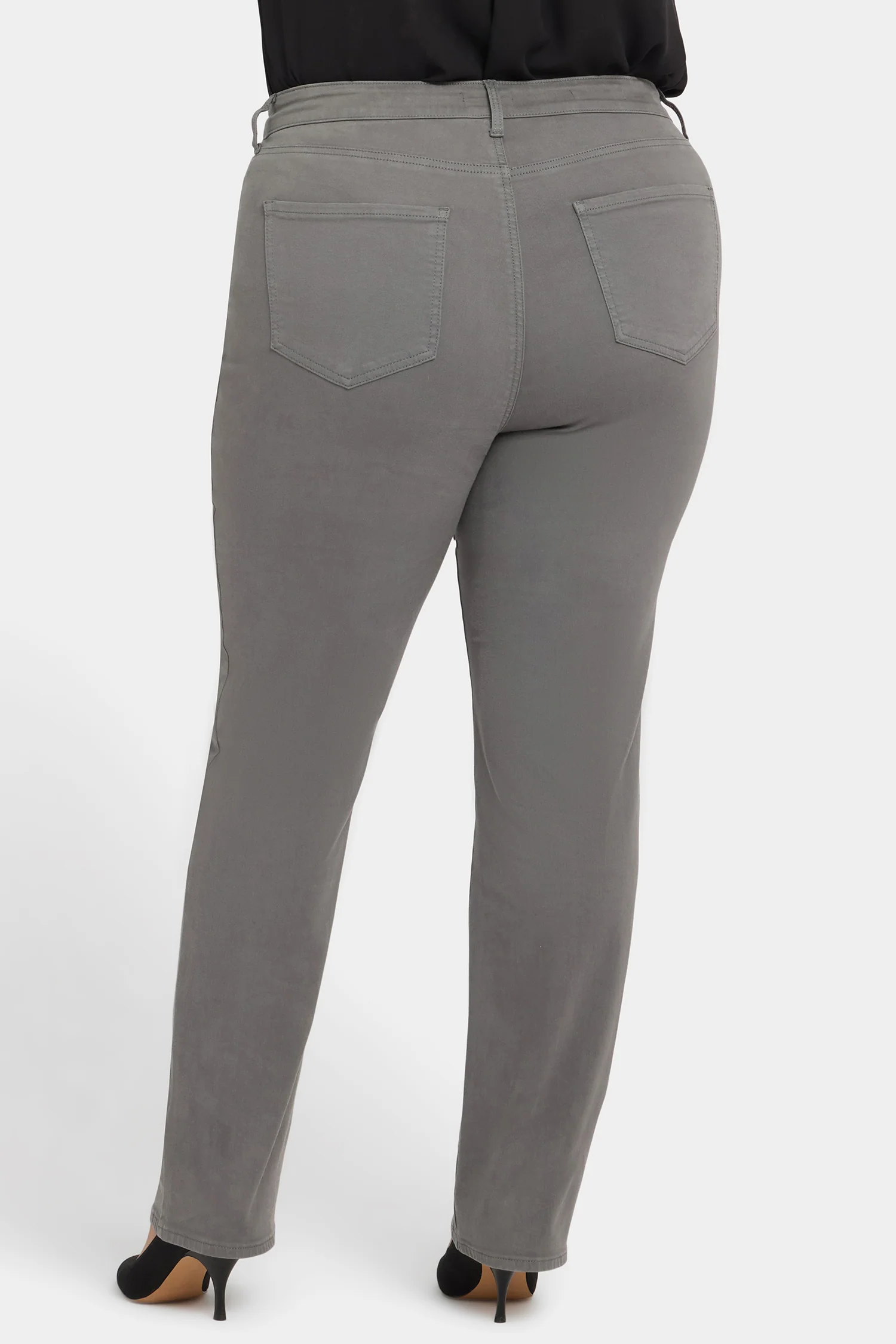 Marilyn Straight Jeans In Plus Size - Lunar Stone