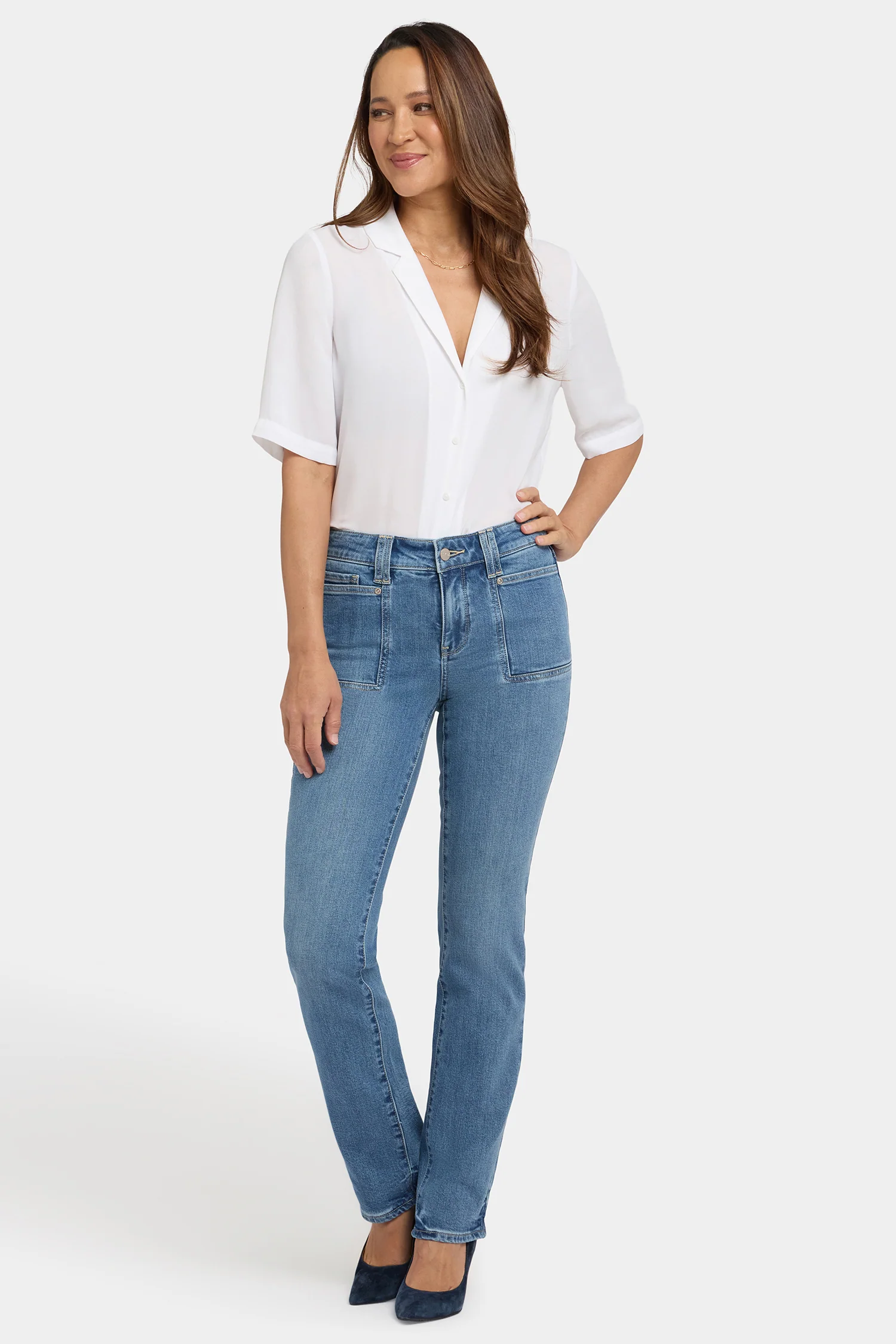 Marilyn Straight Jeans - Bastille Sea