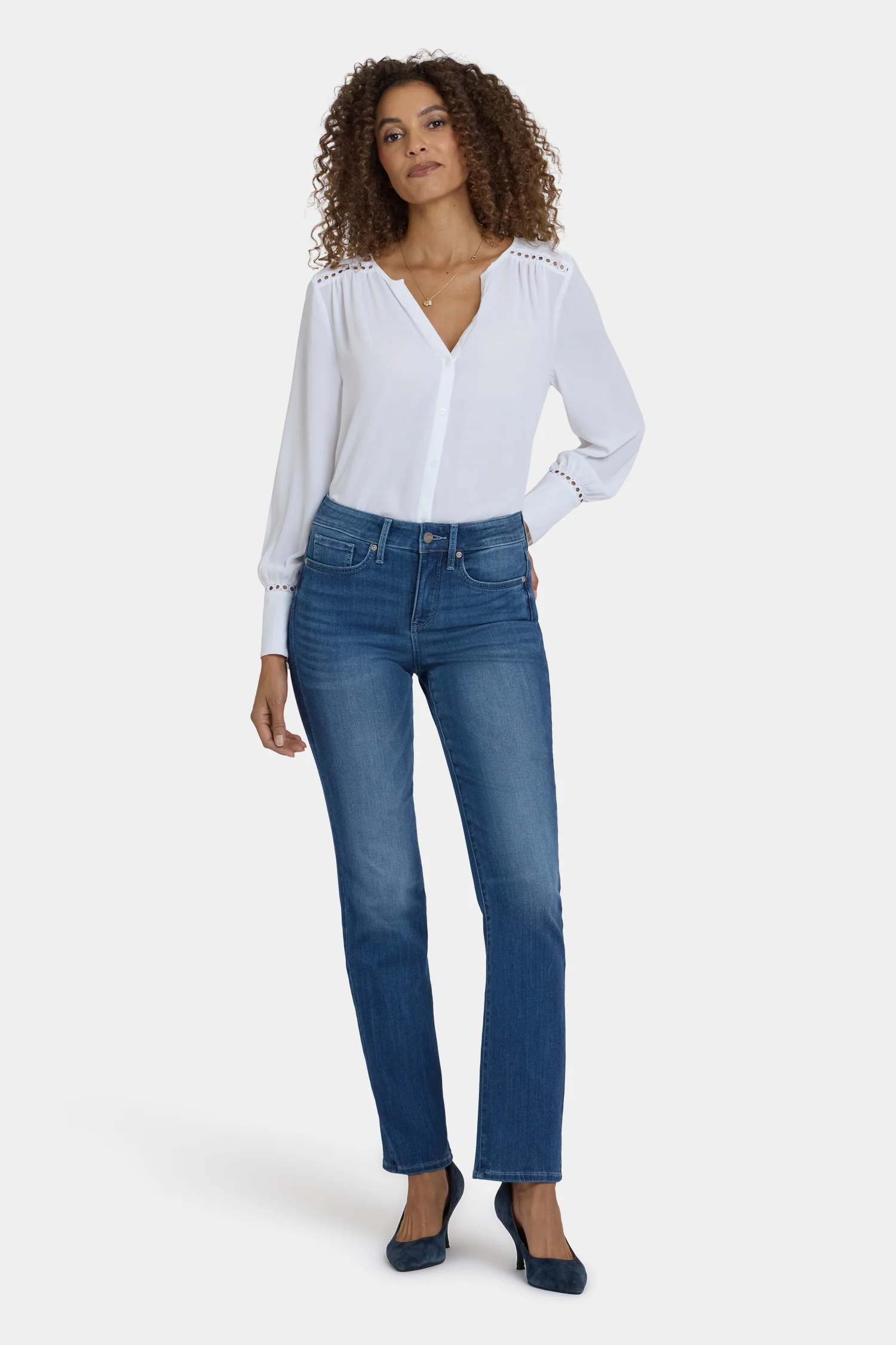 Marilyn Straight Jeans - Cool Marine