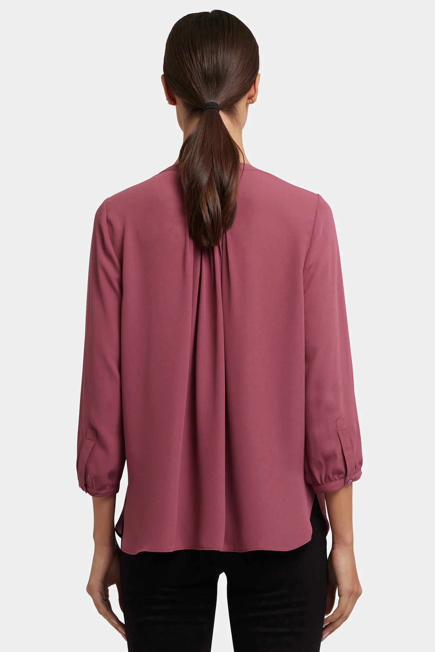 Pintuck Blouse - Vintage Rose