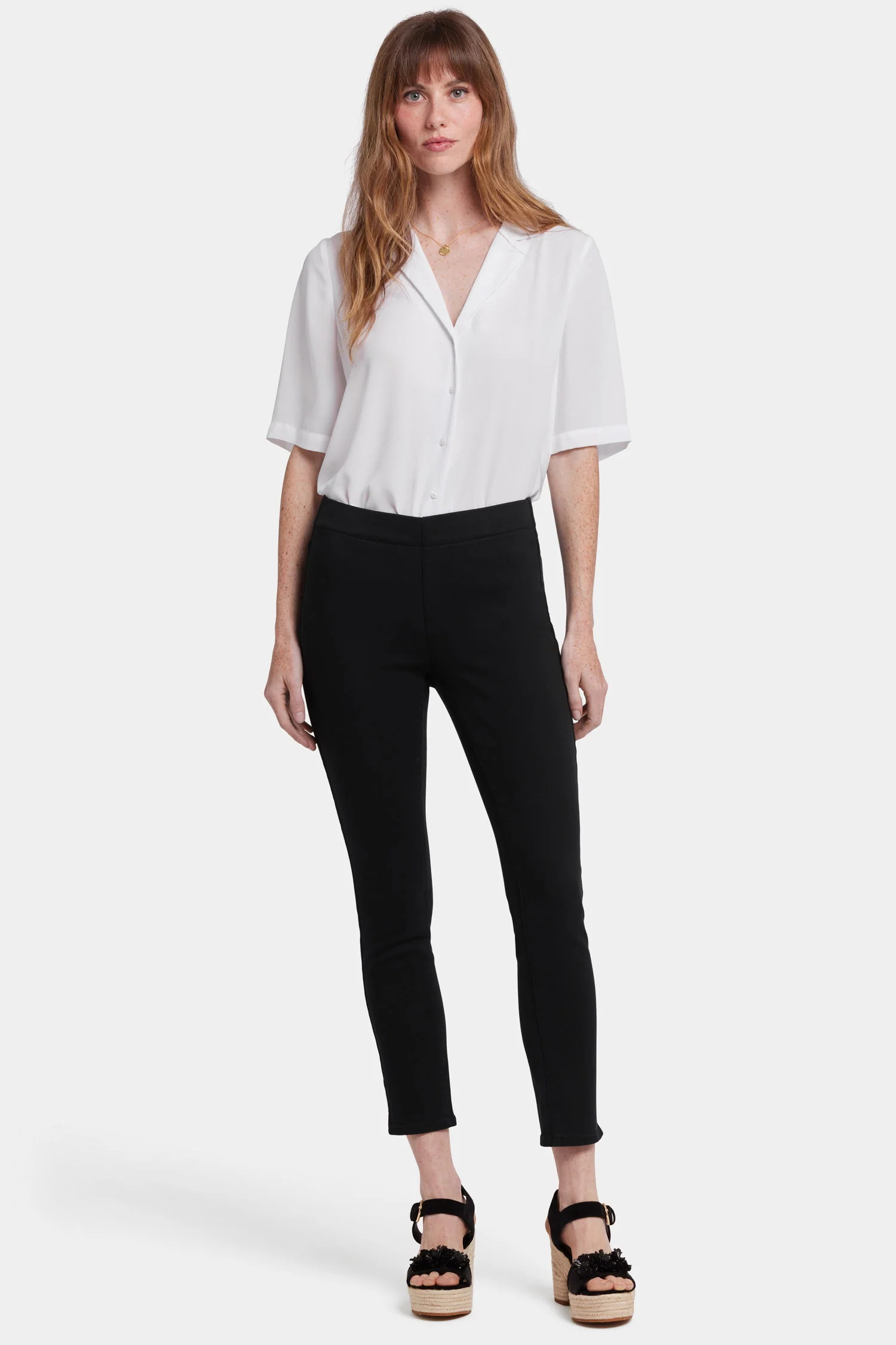 Ami Skinny Ankle Pull-On Jeans - Overdye Black