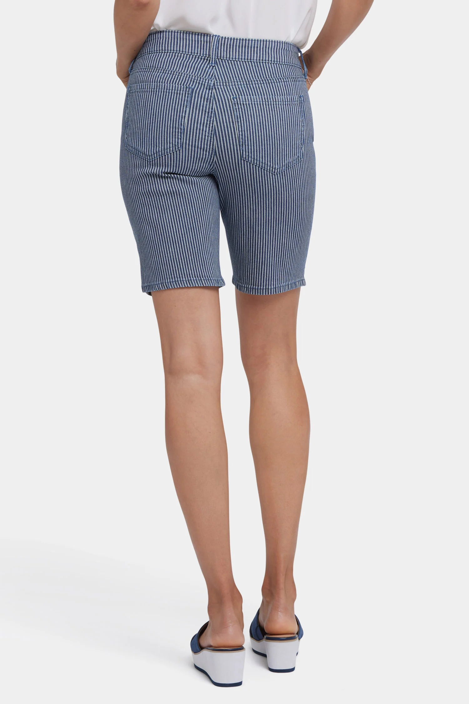 Ella Denim Shorts - Malaga Stripe