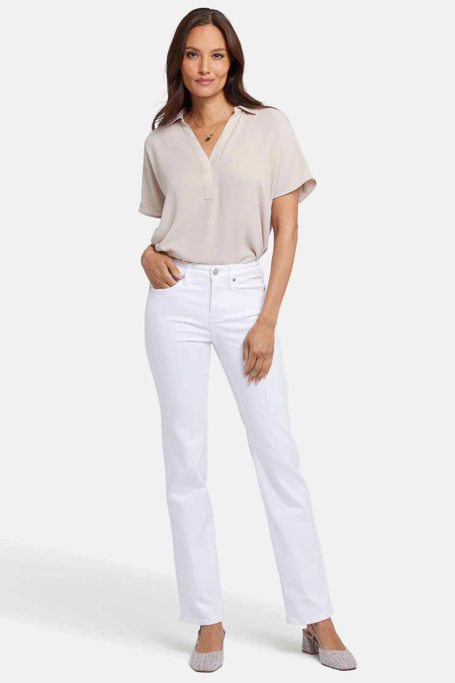No Gapperâ¢ Marilyn Straight Jeans - Optic White