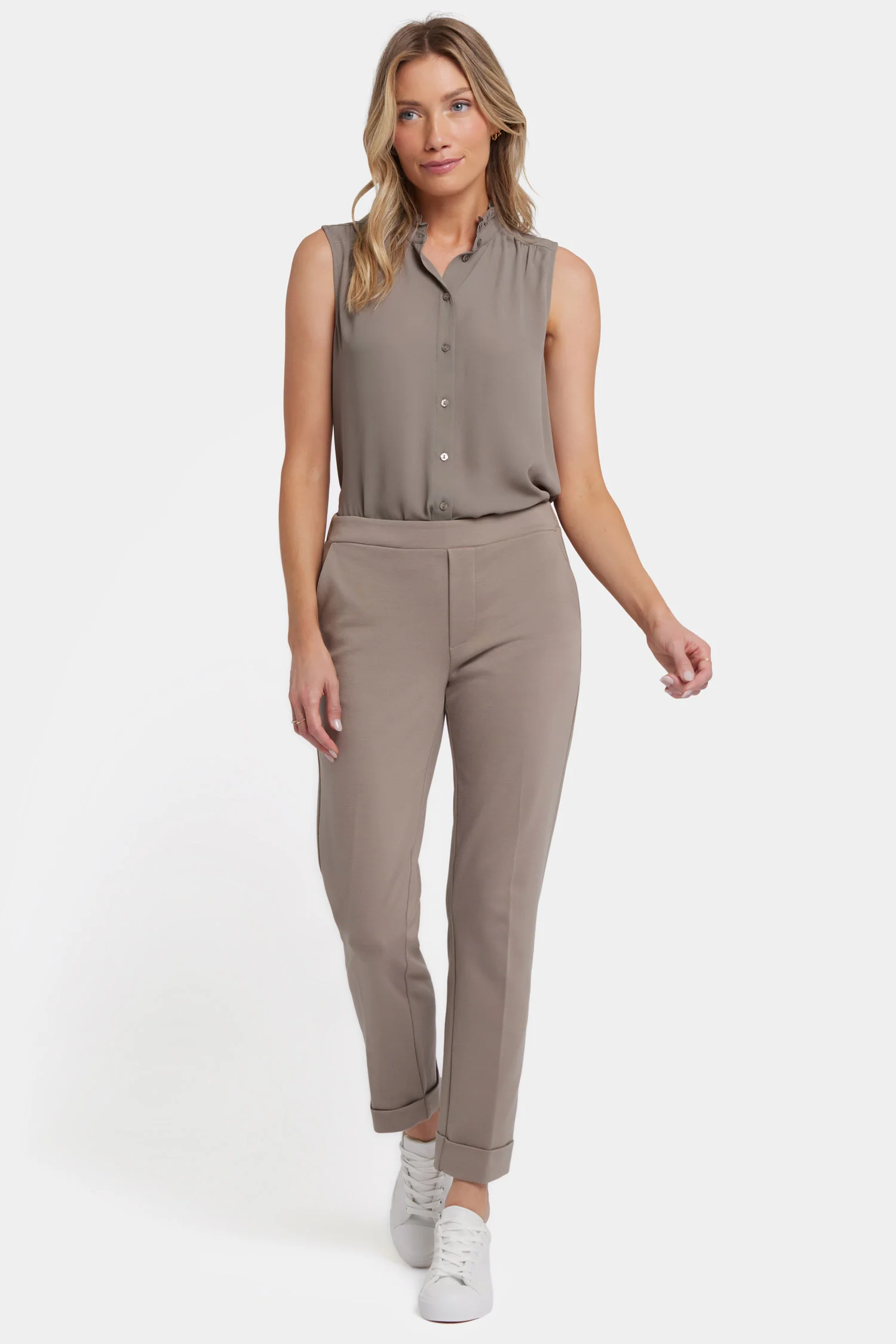 Cassidy Ankle Pull-On Trouser Pants - Saddlewood