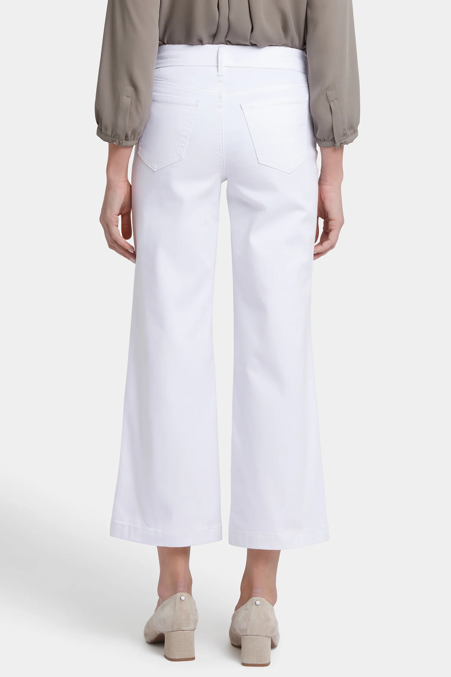 Waist-Matchâ¢ Teresa Wide Leg Ankle Jeans - Optic White