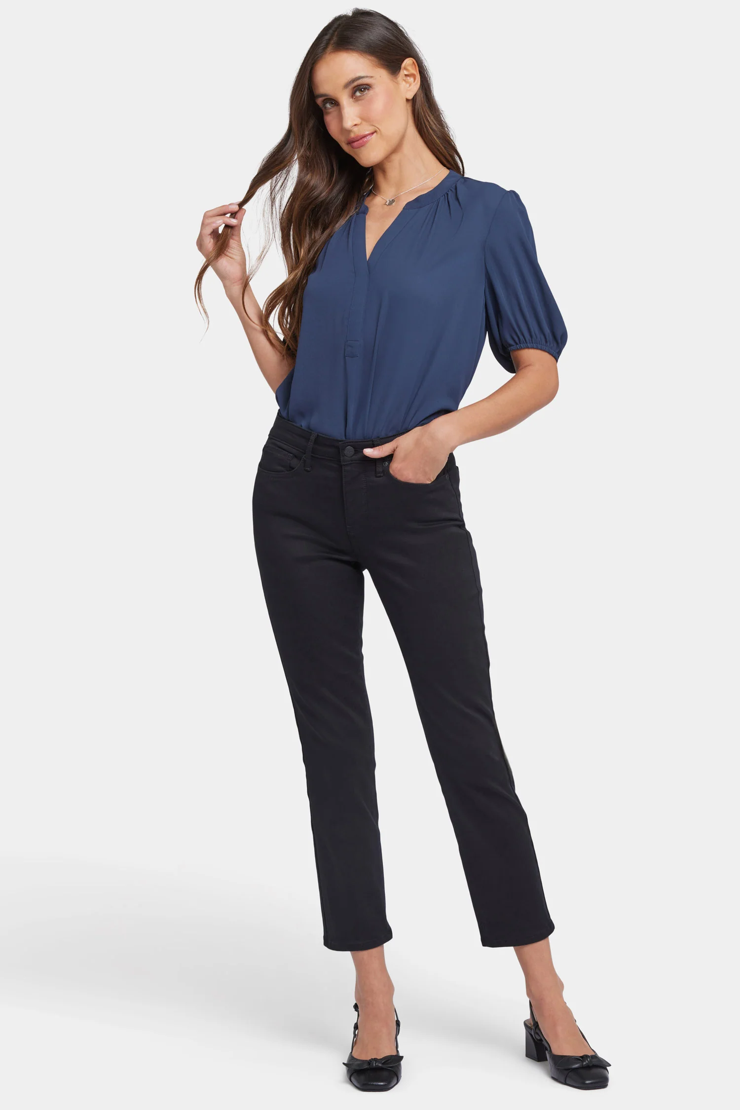 Sheri Slim Ankle Jeans - Black