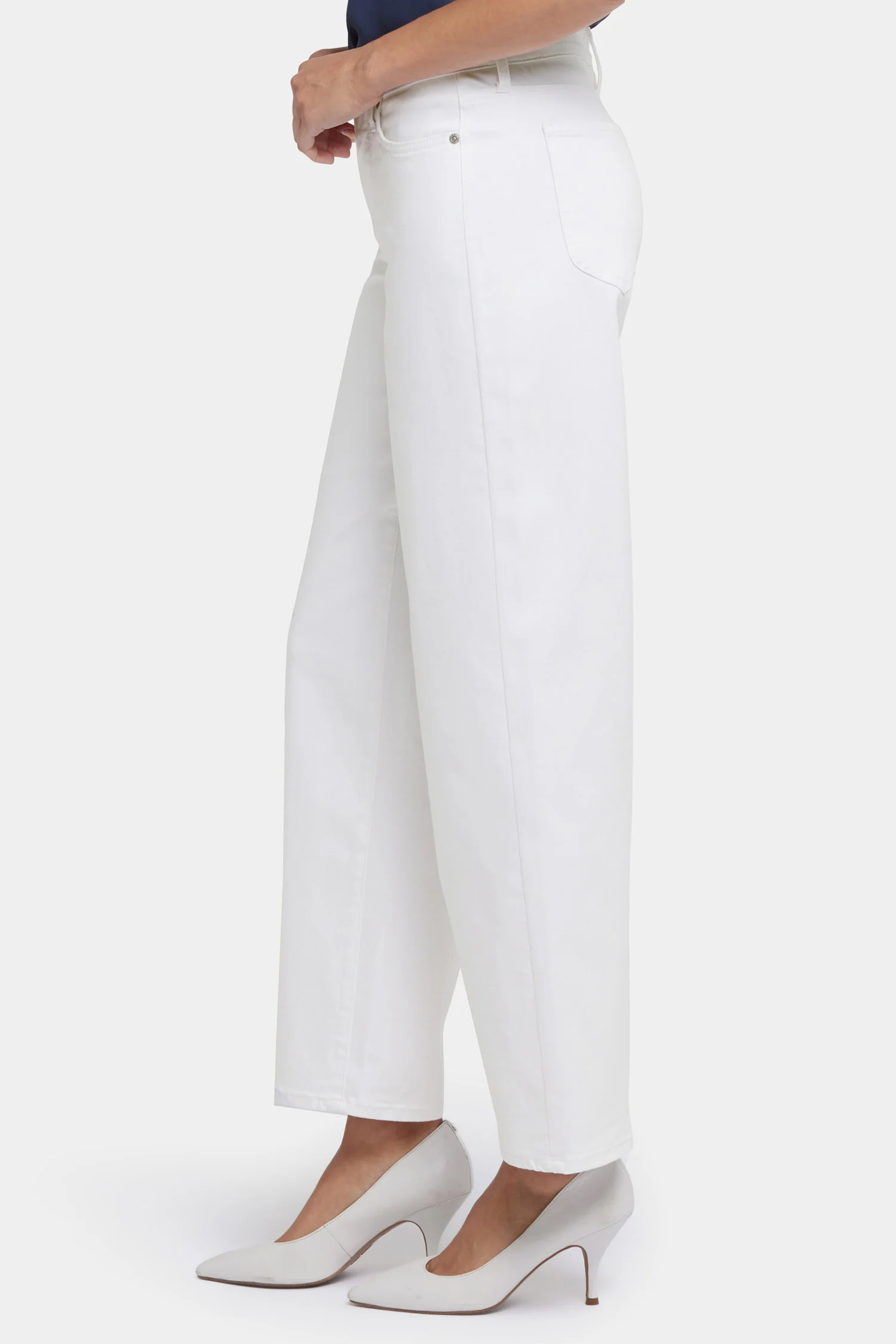 Jemma Barrel Jeans - Optic White