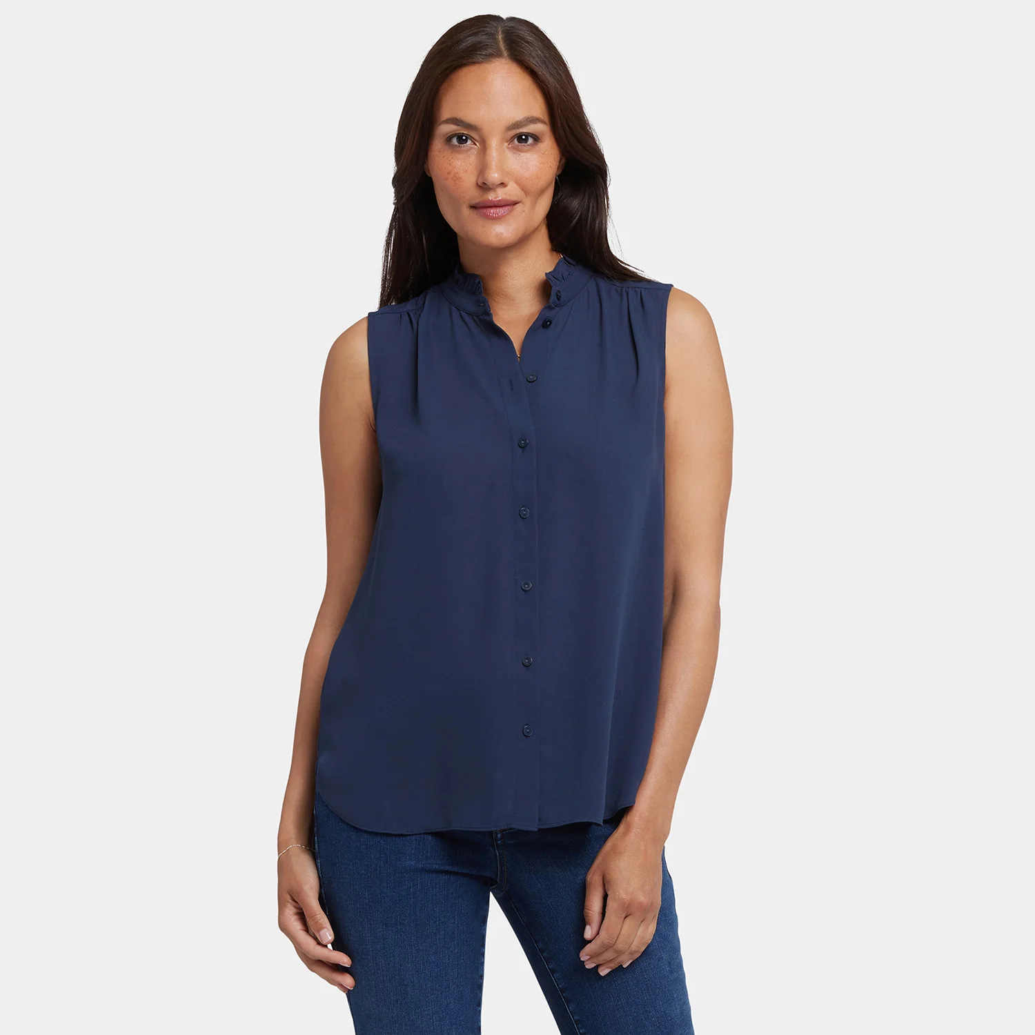 5378-sleeveless-ruffle-neck-blouse-oxford-navy-1.webp