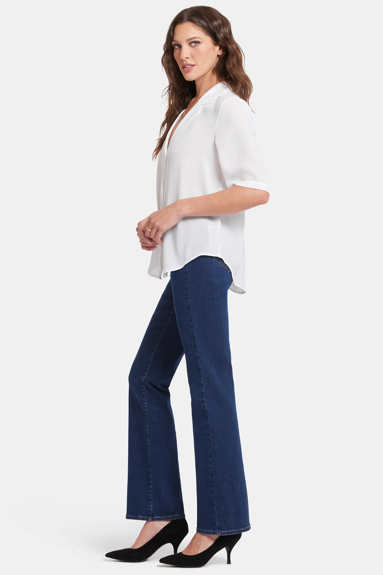 Gabrielle Short Sleeved Blouse - Optic White