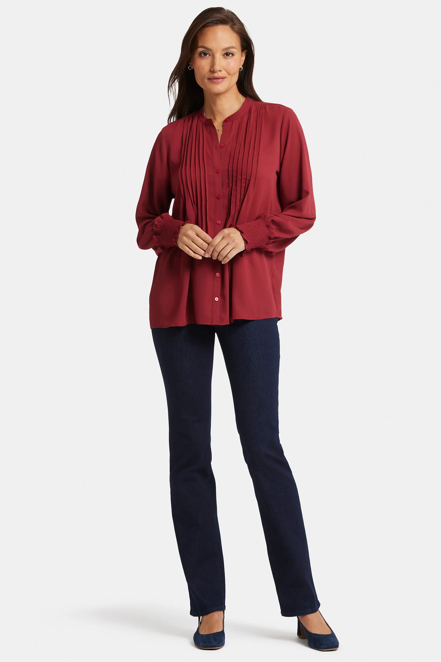 5880-pleated-peasant-blouse-wild-currant-1.webp