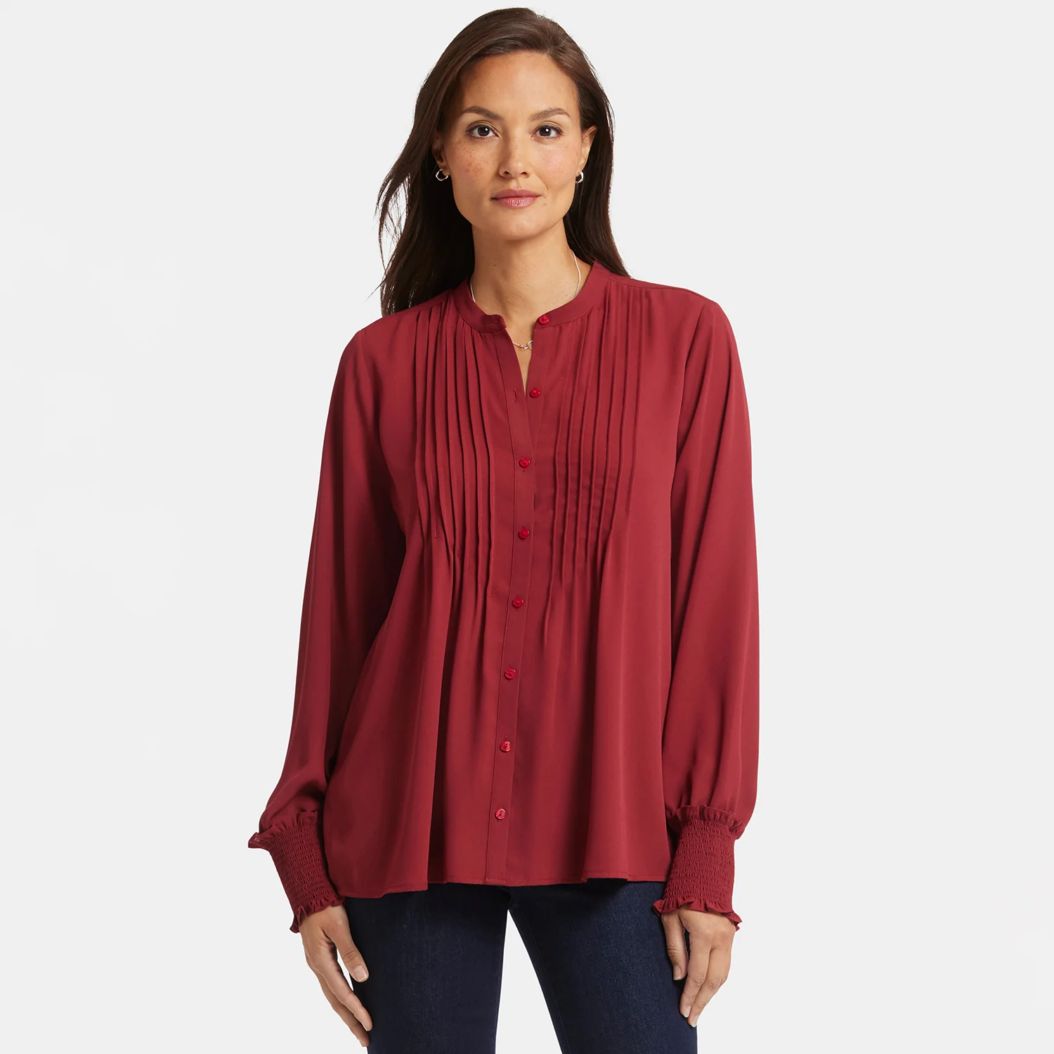 5880-pleated-peasant-blouse-wild-currant-1.webp
