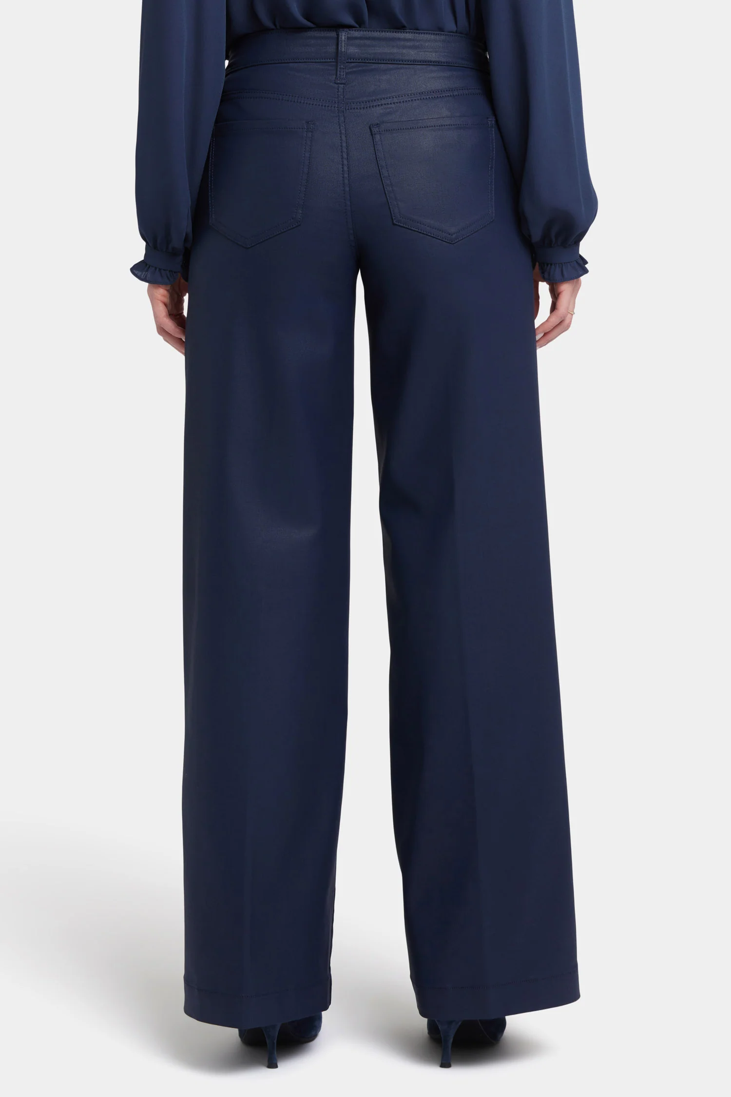 Coated Teresa Wide Leg Jeans - Starless Sky Coated