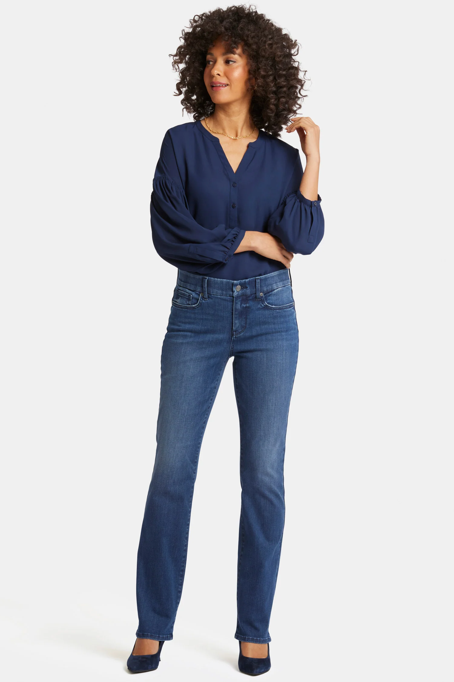 Waist-Matchâ¢ Marilyn Straight Jeans - Moonlight