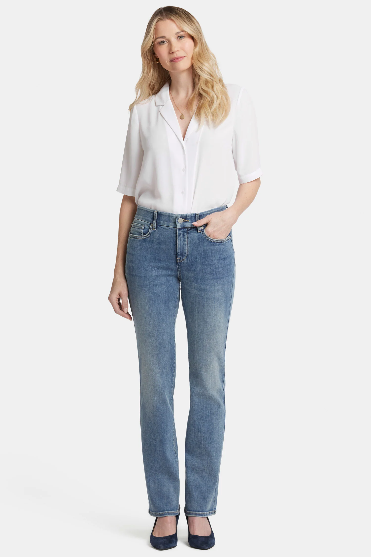 Waist-Matchâ¢ Marilyn Straight Jeans - Indigo Stream