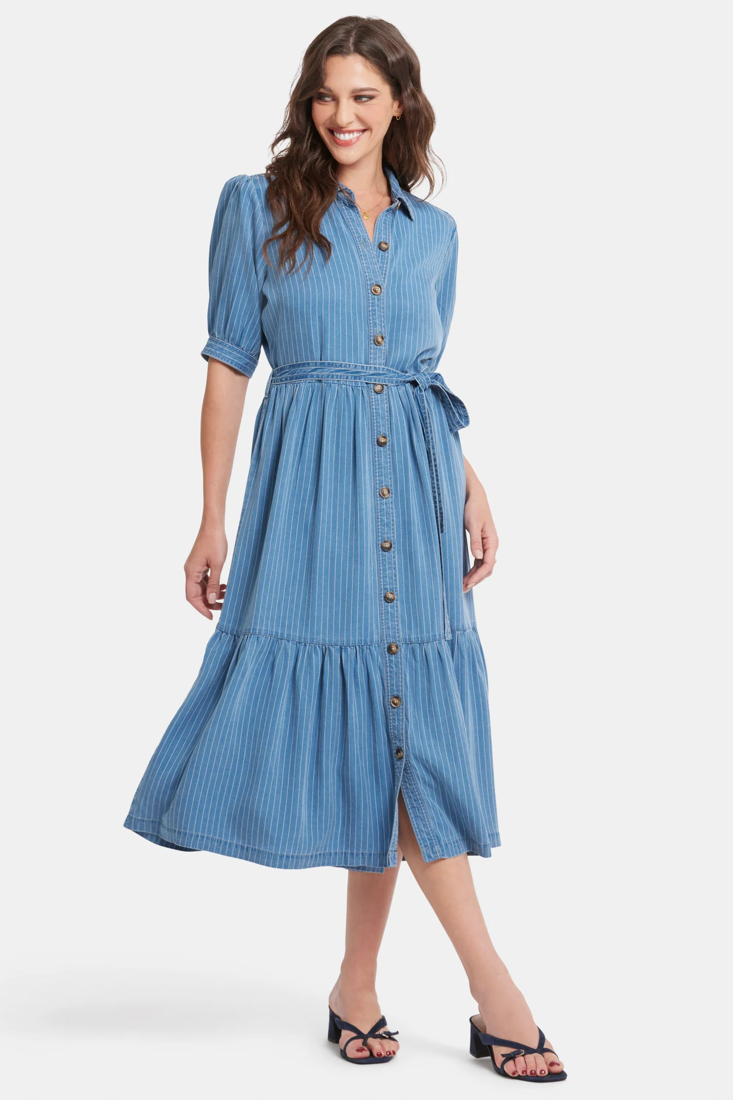 Kate Ruffle DressÂ  - Light Marine