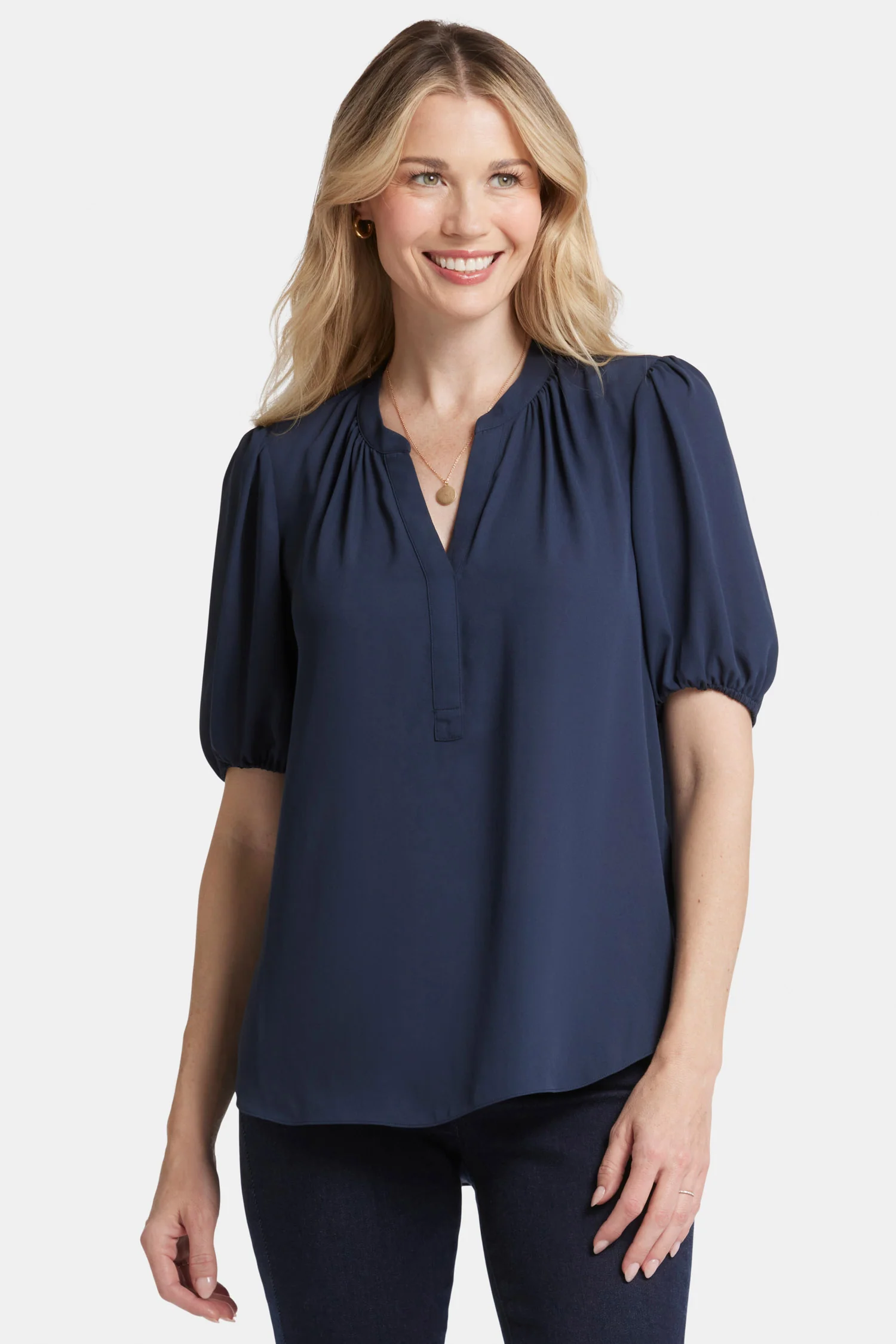 6462-short-puff-sleeve-popover-top-oxford-navy-1.webp