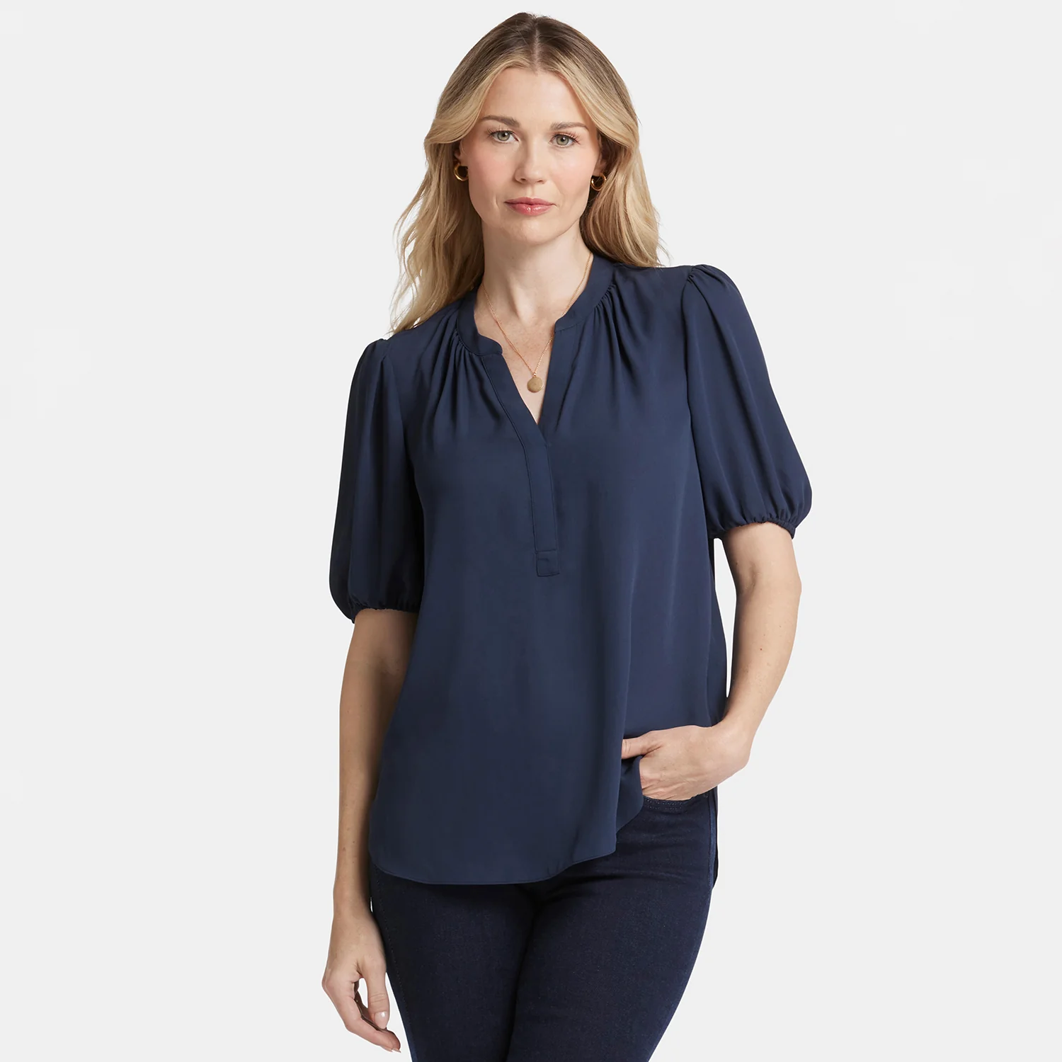 6462-short-puff-sleeve-popover-top-oxford-navy-1.webp