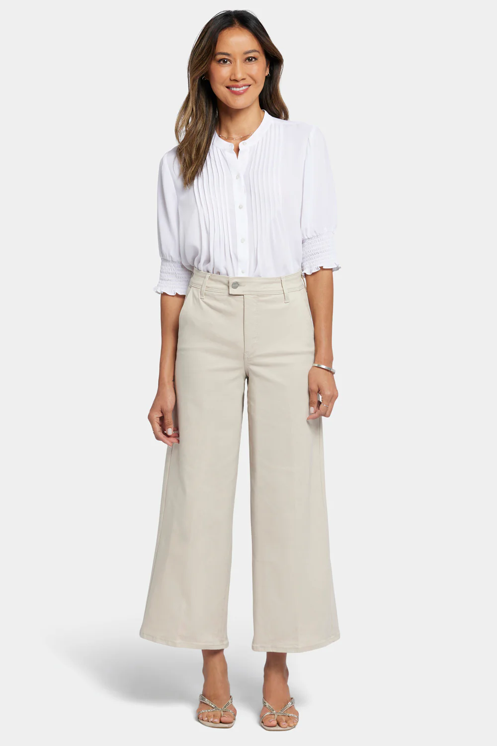 Mona Wide Leg Trouser Ankle JeansÂ  - Feather