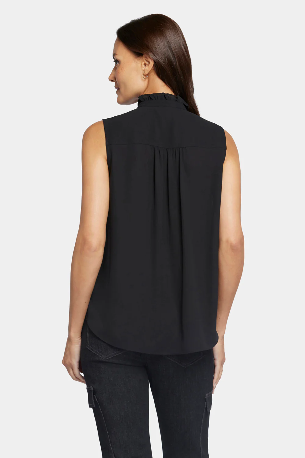 6848-sleeveless-ruffle-neck-blouse-black-1.webp