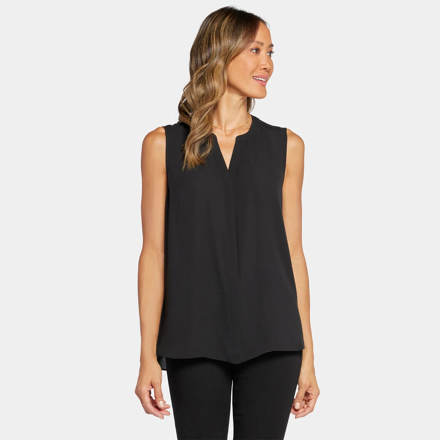 7737-sleeveless-pintuck-blouse-black-1.webp