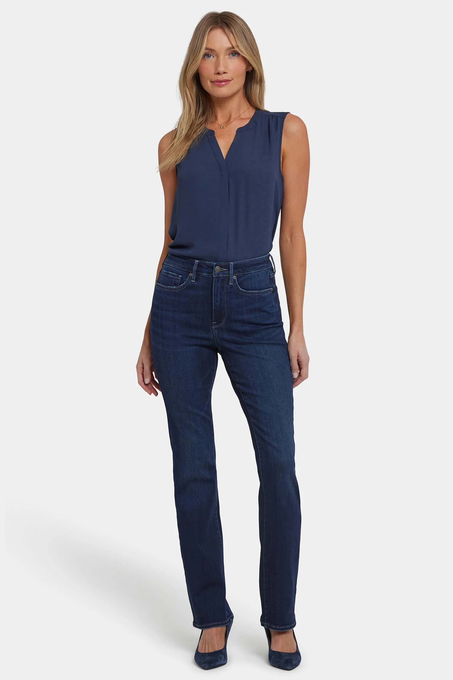 Billie Mini Bootcut Jeans In Petite - Ink Skyline