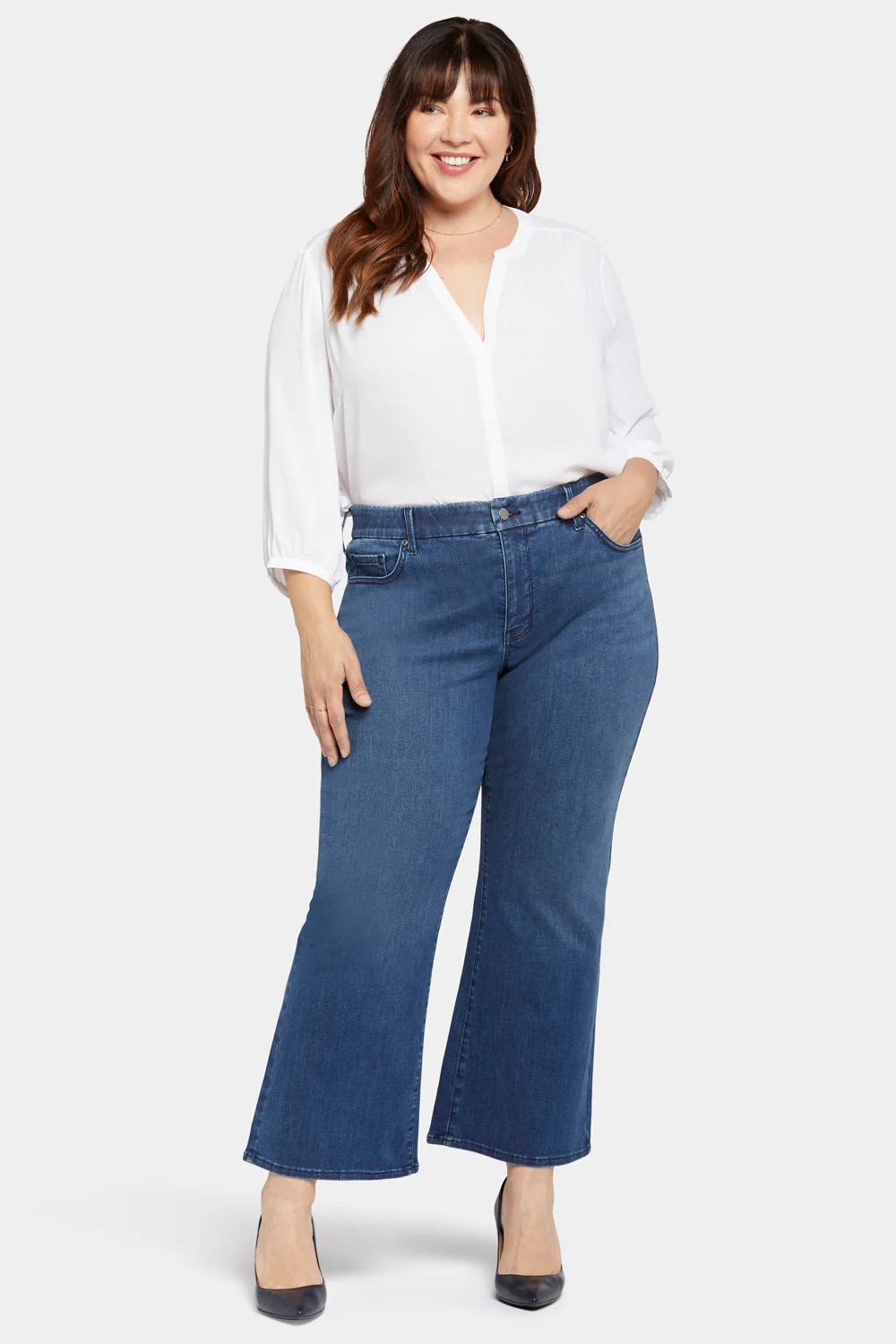 Waist-matchâ¢ Relaxed Flared Jeans In Plus Size - Rendezvous