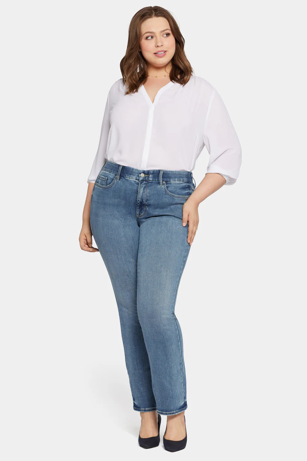 Waist-Matchâ¢ Marilyn Straight Jeans In Plus Size - Romance